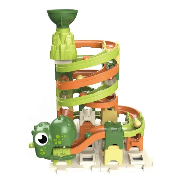 3 in 1 Dinosaur Roll Ball Building Blocks Marble Run Set image 2