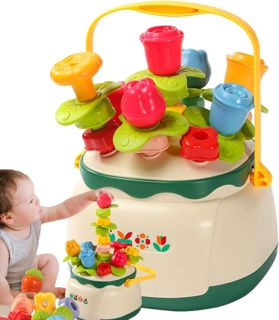 Portable Flower Building Blocks Botanical Construction Stacking Toy