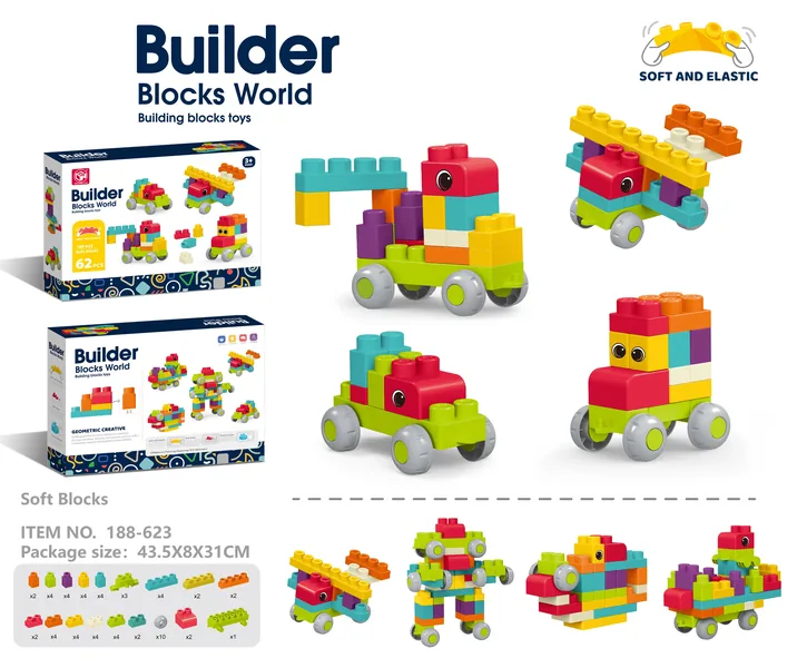 Juego de Bloques de Construcción Suaves Educativos STEM image 3