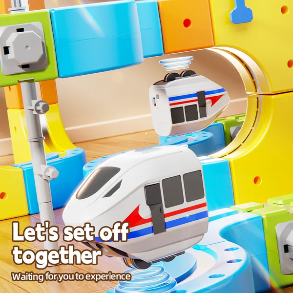 3D Electric Magnetic Race Track Block Set with Anti-Gravity image 3