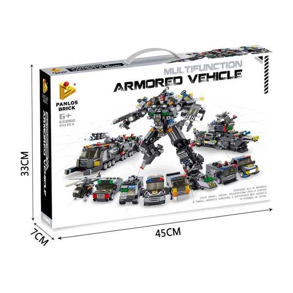 Juguete Bloques Construcción Robot Deformable 832 Piezas image 4