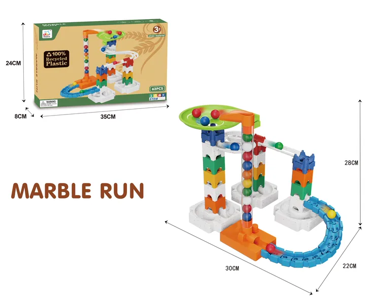 DIY Bloques de Construcción Marble Run Racing Track Building Set image 4