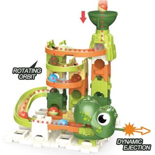 3 in 1 Dinosaur Roll Ball Building Blocks Marble Run Set