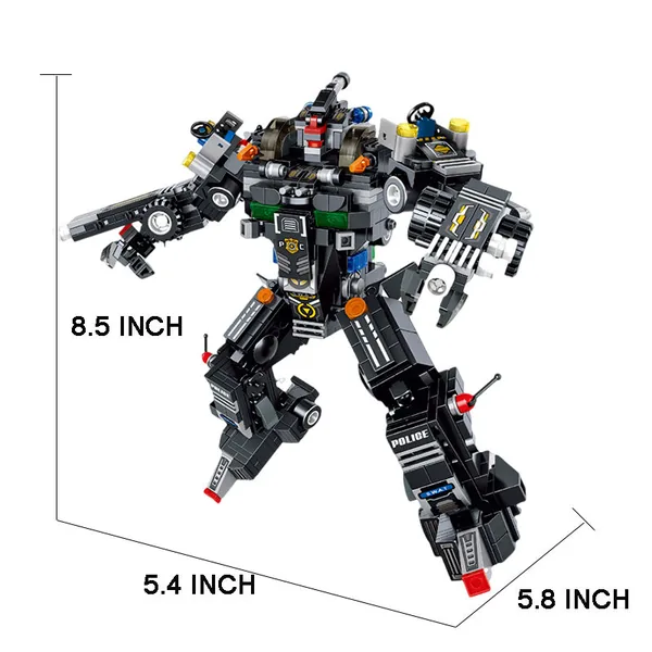 Juguete Bloques Construcción Robot Deformable 832 Piezas image 3