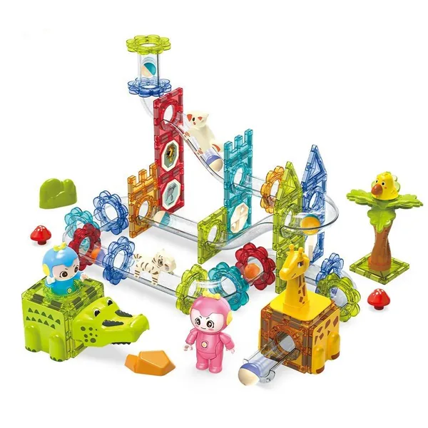 Magnetic Bloques Canicas Marble Run DIY Building Set image 1