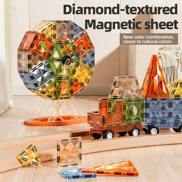 Bloques Magnéticos 3D Diamante Magnetic Building Set image 6
