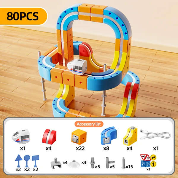 3D Electric Magnetic Race Track Block Set with Anti-Gravity image 5