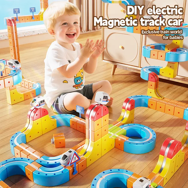 3D Electric Magnetic Race Track Block Set with Anti-Gravity image 4