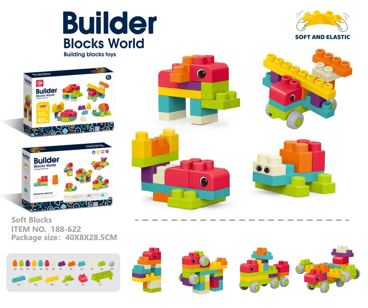 Juego de Bloques de Construcción Suaves Educativos STEM image 2