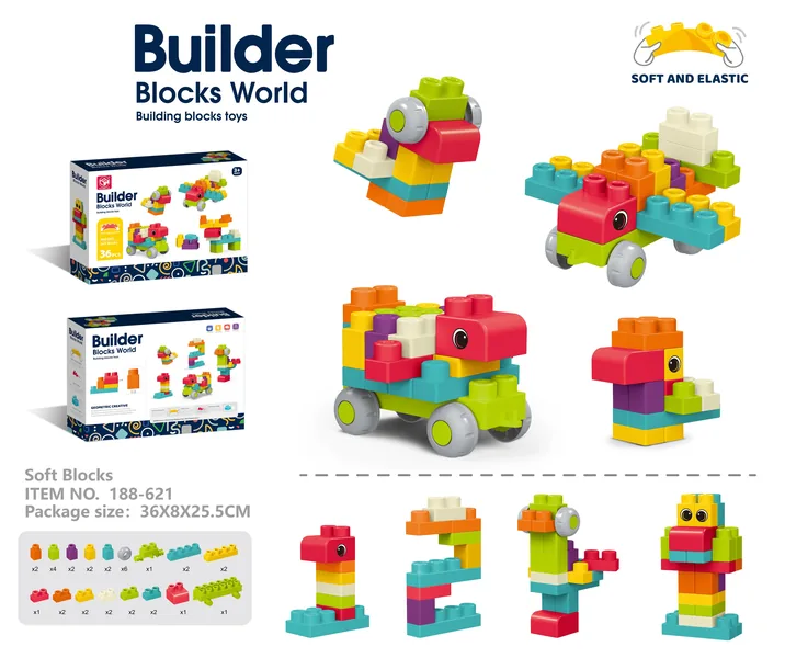 Juego de Bloques de Construcción Suaves Educativos STEM image 5